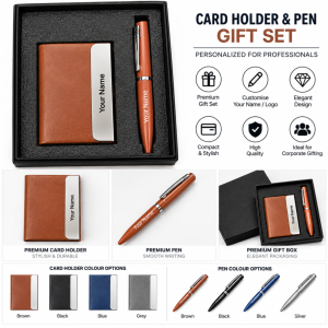 Card Holder and Pen Gift Set