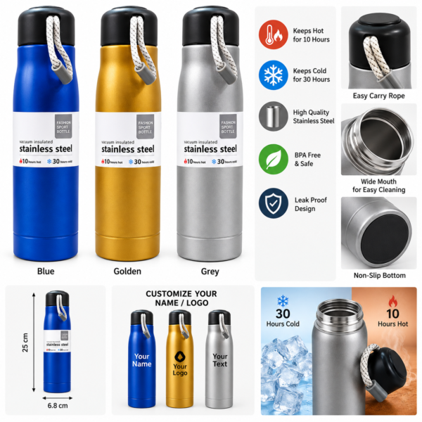 Vacuum Insulated Sports Bottle
