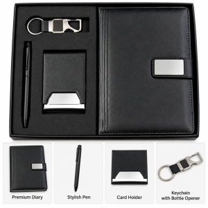 Diary, Pen & Card Holder Gift Set