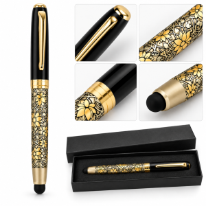 Floral Gold Accent Pen
